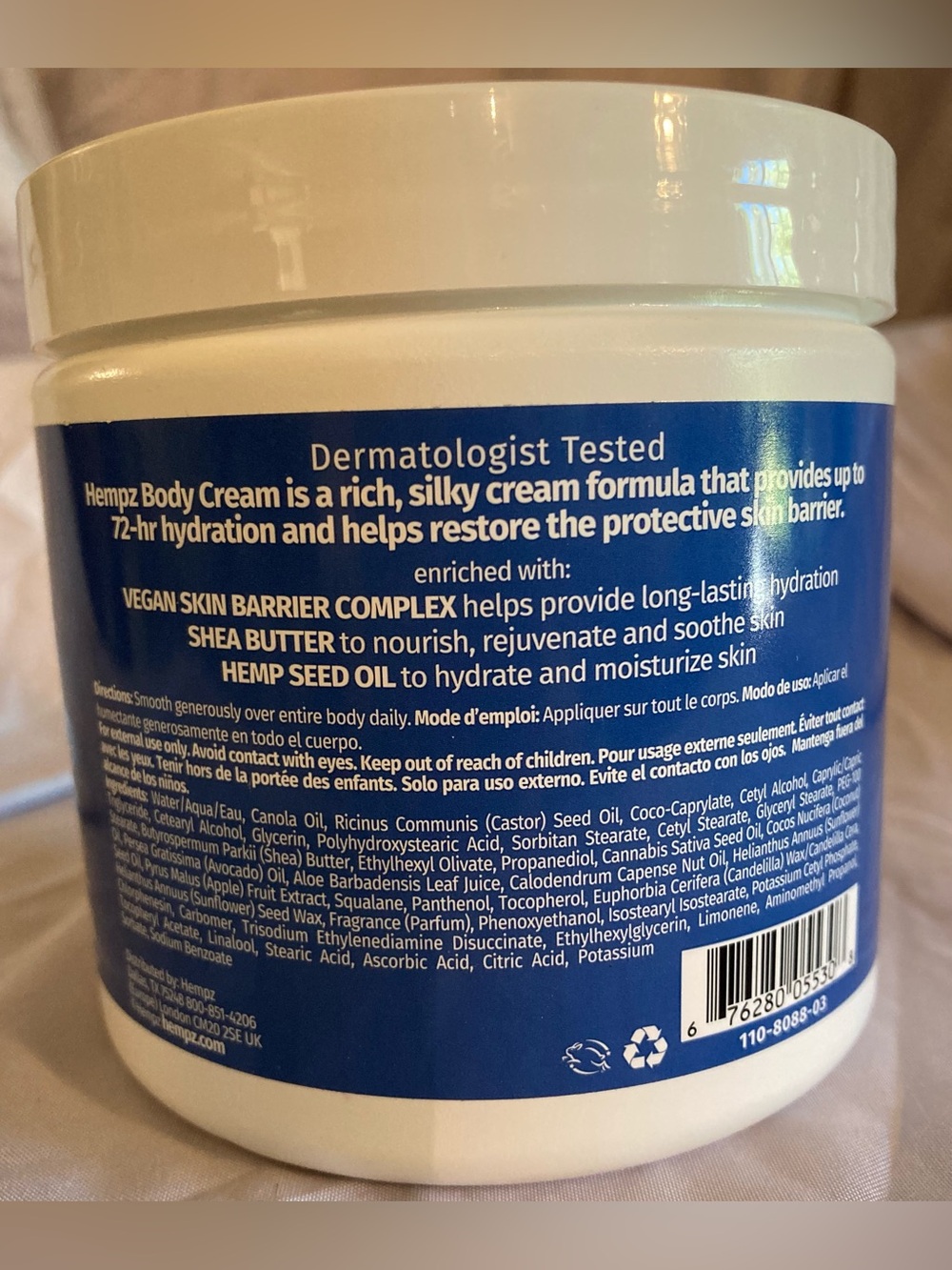 Hempz Triple Moisture Fresh Citrus Body Cream w/ Hemp Seed Oil - Picture 4 of 6